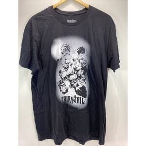 Fairy Tail Anime Short Sleeve Black T-Shirt Men's XXL 50"-52" Chest